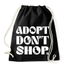 PRINTFASHION Adopt don't shop - Sportzsák, Tornazsák - Fekete
