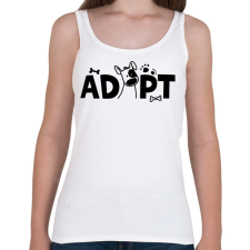 PRINTFASHION Adopt - Örökbefogadás - Női atléta - Fehér női trikó