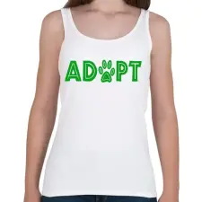 PRINTFASHION Adoptálás - Női atléta - Fehér női trikó