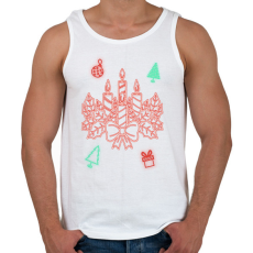 PRINTFASHION Adventi koszorú - Férfi atléta - Fehér