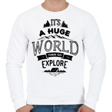 PRINTFASHION Adventure - Férfi pulóver - Fehér férfi pulóver, kardigán