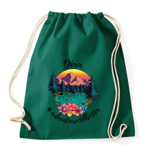 PRINTFASHION #adventurecollector Dóra - Sportzsák, Tornazsák - Sötétzöld tornazsák