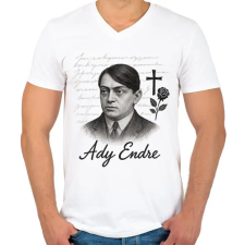 PRINTFASHION ady endre - Férfi V-nyakú póló - Fehér férfi póló