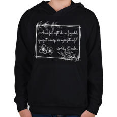 PRINTFASHION Ady Endre idézet - Gyerek kapucnis pulóver - Fekete