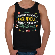 PRINTFASHION Ady Endre - Karácsony - Férfi atléta - Fekete atléta, trikó