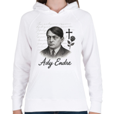 PRINTFASHION ady endre - Női kapucnis pulóver - Fehér