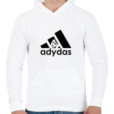 PRINTFASHION Adydas - Márka paródia - Férfi kapucnis pulóver - Fehér