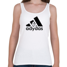 PRINTFASHION Adydas - Márka paródia - Női atléta - Fehér női trikó