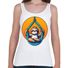 PRINTFASHION Aerial jóga - Női atléta - Fehér női trikó