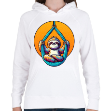 PRINTFASHION Aerial jóga - Női kapucnis pulóver - Fehér