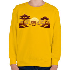 PRINTFASHION Afrika - Gyerek pulóver - Sárga