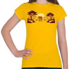 PRINTFASHION Afrika - Női póló - Sárga