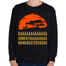 PRINTFASHION Afrikai Oroszlán - Gyerek pulóver - Fekete gyerek pulóver, kardigán