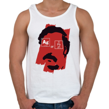 PRINTFASHION Ag or Pb?  - Férfi atléta - Fehér atléta, trikó