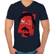 PRINTFASHION Ag or Pb?  - Férfi V-nyakú póló - Sötétkék