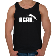 PRINTFASHION Agár / greyhound logó (fehér) - Férfi atléta - Fekete