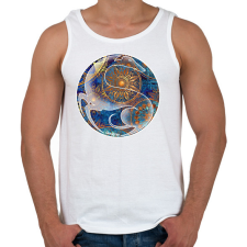 PRINTFASHION Agár kör motívumban - Férfi atléta - Fehér atléta, trikó