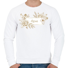 PRINTFASHION Ágnes - Férfi pulóver - Fehér férfi pulóver, kardigán