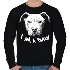 PRINTFASHION Agresszív pitbull - Férfi pulóver - Fekete férfi pulóver, kardigán