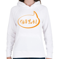 PRINTFASHION agrrr-orange - Női kapucnis pulóver - Fehér női pulóver, kardigán