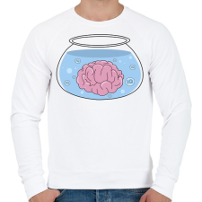 PRINTFASHION Agy - Férfi pulóver - Fehér férfi pulóver, kardigán