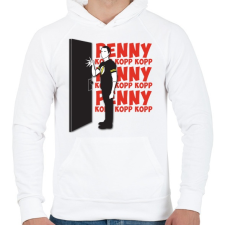 PRINTFASHION Agymenők - Férfi kapucnis pulóver - Fehér férfi pulóver, kardigán