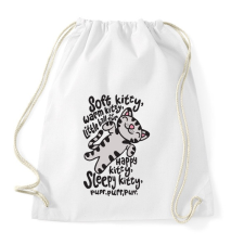 PRINTFASHION Agymenők Soft Kitty - Sportzsák, Tornazsák - Fehér tornazsák