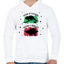 PRINTFASHION Ahogy én látom - Férfi kapucnis pulóver - Fehér férfi pulóver, kardigán
