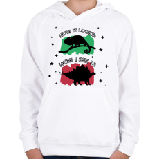 PRINTFASHION Ahogy én látom - Gyerek kapucnis pulóver - Fehér