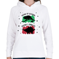 PRINTFASHION Ahogy én látom - Női kapucnis pulóver - Fehér