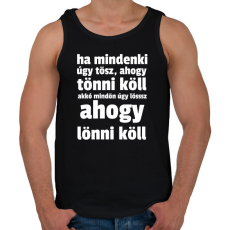 PRINTFASHION ahogy lönni köll... - Férfi atléta - Fekete