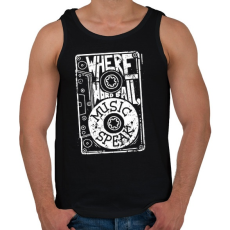 PRINTFASHION Ahol a szó kevés... - Férfi atléta - Fekete