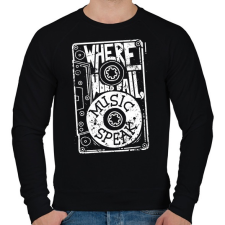 PRINTFASHION Ahol a szó kevés... - Férfi pulóver - Fekete férfi pulóver, kardigán