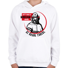 PRINTFASHION Ahol az ördög táncol - Gyerek kapucnis pulóver - Fehér gyerek pulóver, kardigán