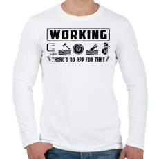 PRINTFASHION Ahol nem elég egy applikáció - Férfi hosszú ujjú póló - Fehér