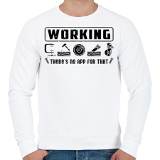 PRINTFASHION Ahol nem elég egy applikáció - Férfi pulóver - Fehér férfi pulóver, kardigán