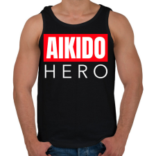 PRINTFASHION AIKIDO HERO - Férfi atléta - Fekete atléta, trikó