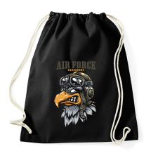 PRINTFASHION Air Force - Sportzsák, Tornazsák - Fekete tornazsák