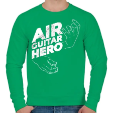 PRINTFASHION Air Guitar Hero - Férfi pulóver - Zöld férfi pulóver, kardigán