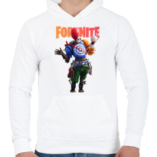 PRINTFASHION Airhead Fortnite - Férfi kapucnis pulóver - Fehér