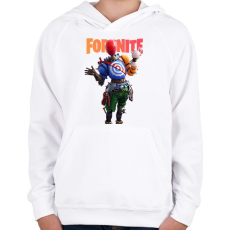 PRINTFASHION Airhead Fortnite - Gyerek kapucnis pulóver - Fehér