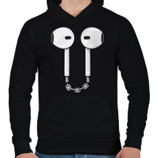 PRINTFASHION AirPods - Férfi kapucnis pulóver - Fekete
