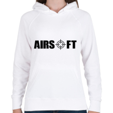 PRINTFASHION Airsoft - Női kapucnis pulóver - Fehér női pulóver, kardigán