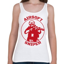 PRINTFASHION Airsoft sniper - Női atléta - Fehér női trikó