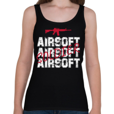 PRINTFASHION Airsoft soldier - Női atléta - Fekete női trikó