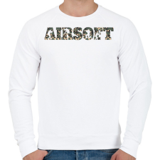 PRINTFASHION Airsotf - terepmintás - Férfi pulóver - Fehér férfi pulóver, kardigán