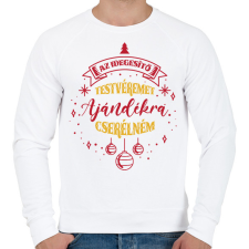 PRINTFASHION Ajándékra cserélném - Férfi pulóver - Fehér férfi pulóver, kardigán