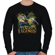 PRINTFASHION Akali - Férfi pulóver - Fekete férfi pulóver, kardigán