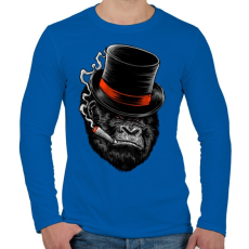 PRINTFASHION Akár egy főnök - Férfi hosszú ujjú póló - Királykék