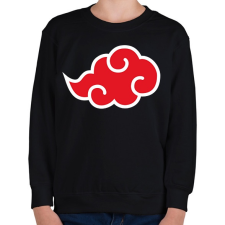 PRINTFASHION Akatsuki vörös felhő - Gyerek pulóver - Fekete gyerek pulóver, kardigán
